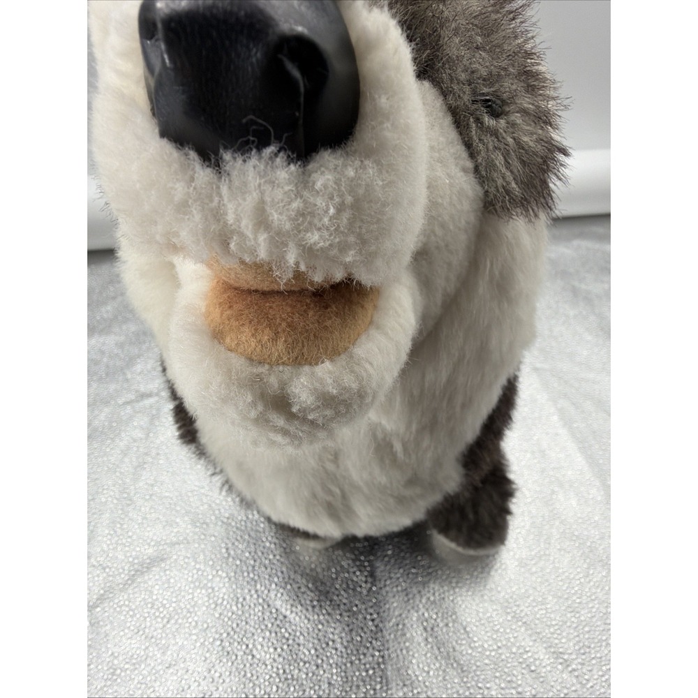 Cuddle Toys Douglas Howling Grey Wolf Plush Stuffed Animal 16" Tall Vintage 1987 - Picture 5 of 12